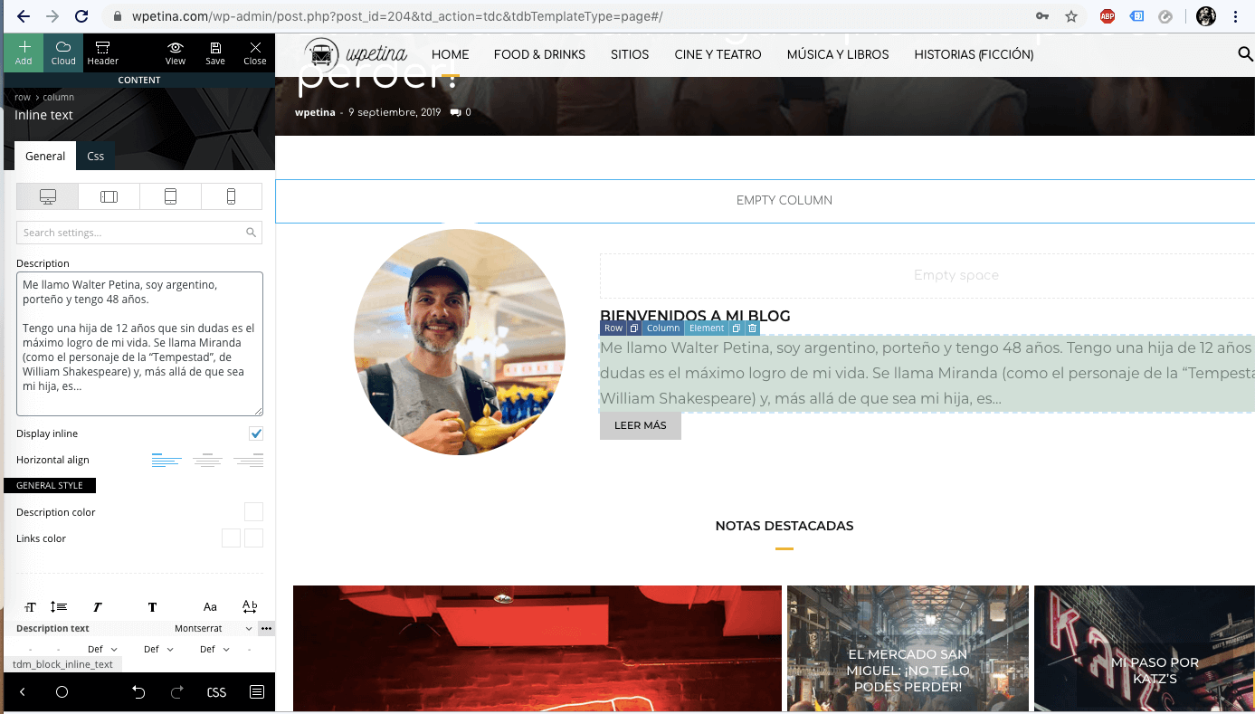 Text on page